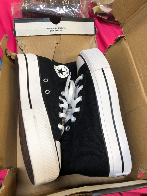 Photo 2 of Converse Chuck Taylor All Star Lift High Top Platform Sneaker in Black/White/White at Nordstrom, Size 6