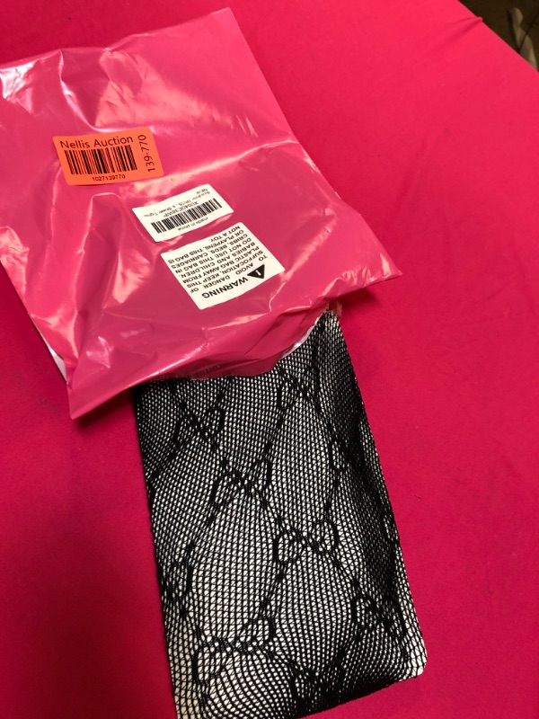 Photo 2 of Jaturuis Sexy Fishnet Stockings Fashion Letter Tights for Women Sexy Lace Leggings High Waisted Pantyhose Stockings
