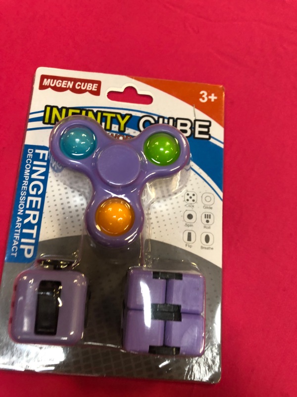 Photo 2 of Fidget Toys Set,Infinity Cube-Fidget Spinners,for Adults and Children with ADHD,ADD,Autism or Anxiety Disorders(Purple)