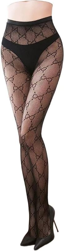 Photo 1 of Jaturuis Sexy Fishnet Stockings Fashion Letter Tights for Women Sexy Lace Leggings High Waisted Pantyhose Stockings