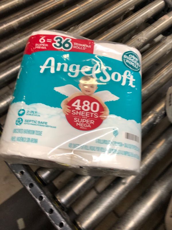 Photo 2 of Angel Soft Super Mega Toilet Paper, 6 Super Mega Rolls