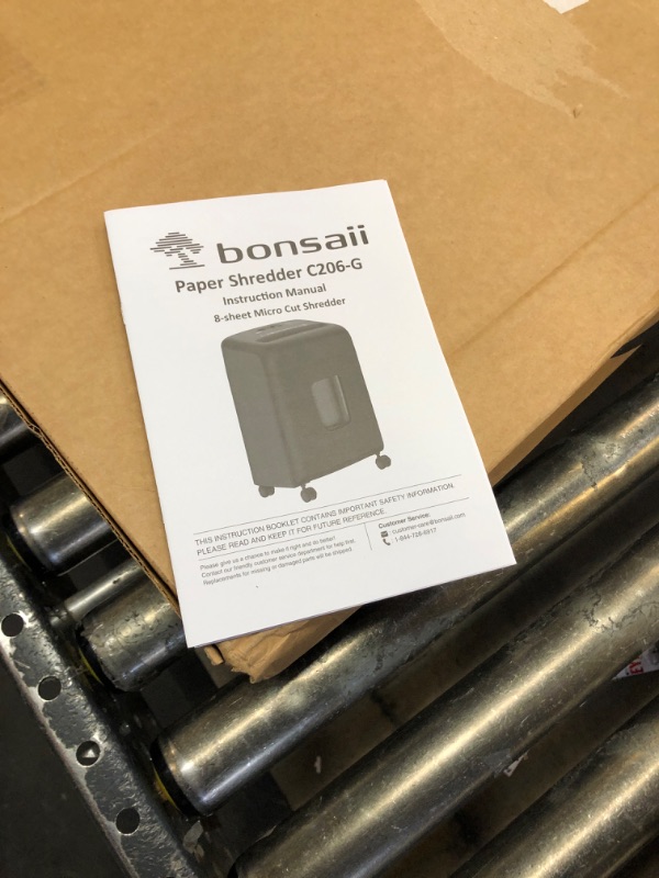 Photo 1 of Bonsaii Paper Shredder for Home, 8-Sheet StripCut CD and Credit Card Paper Shredder for Home Office Use, Shredder Machine with Overheat and Overload Protection, 3.4 Gallons Wastebasket,Black (S120-C) S120-8 Sheet-Strip Cut
