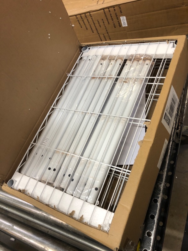 Photo 1 of JEROAL 4 Tier Wire Shelving, Metal Wire Shelf Storage Rack, Durable Organizer Unit Perfect for Kitchen Garage Pantry Organization, White White 4 Tier