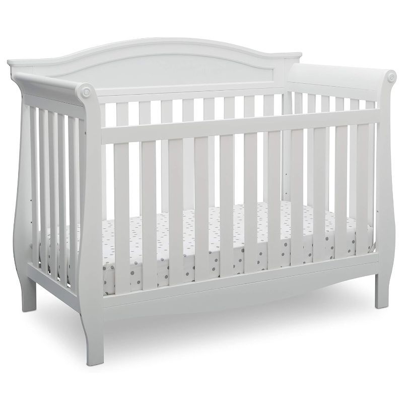 Photo 1 of Delta Children Lancaster 4-in-1 Convertible Baby Crib, Bianca White