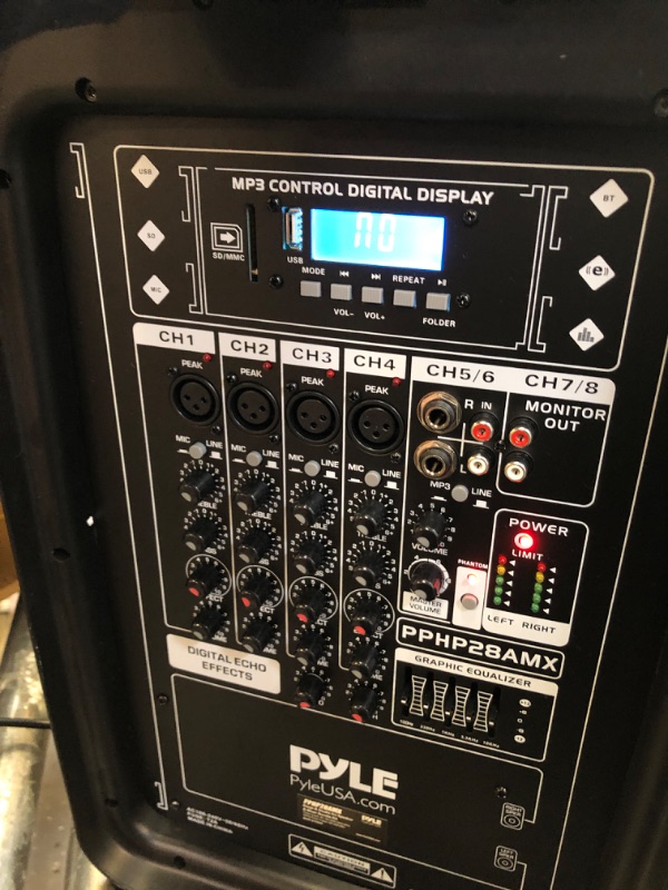Photo 1 of Pyle PA Speaker DJ Mixer Bundle - 300 W Portable Wireless Bluetooth Sound System