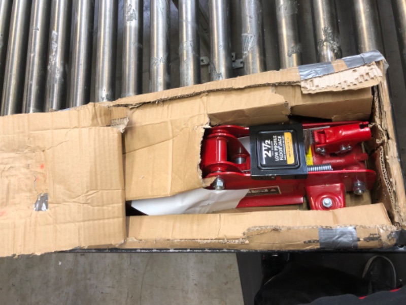 Photo 2 of BIG RED T825051 Torin Hydraulic Low Profile Trolley Service/Floor Jack with Single Piston Quick Lift Pump, 2.5 Ton (5,000 lb) Capacity, Red