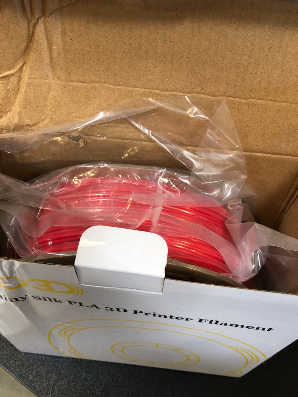 Photo 2 of 1.75mm PLA 3D Printer Filament, Tidy Winding High Diameter Tolerance PLA, Widely Support for 3D Printer/3D Printing Pen; 1KG 2.2LBS Cardboard Spool 3D Printing Material, Red PLA
