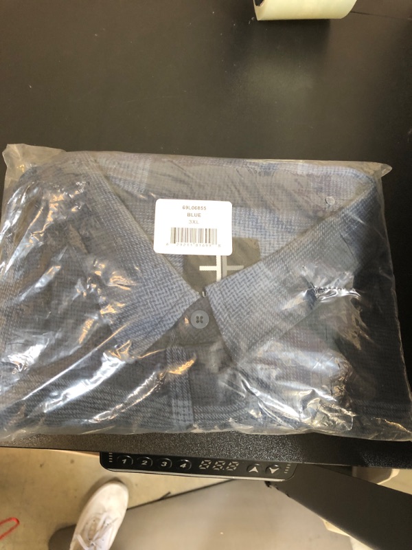 Flannel Shirt for Men, Long Sleeve Plaid Button Down Casual Shirt 3X ...