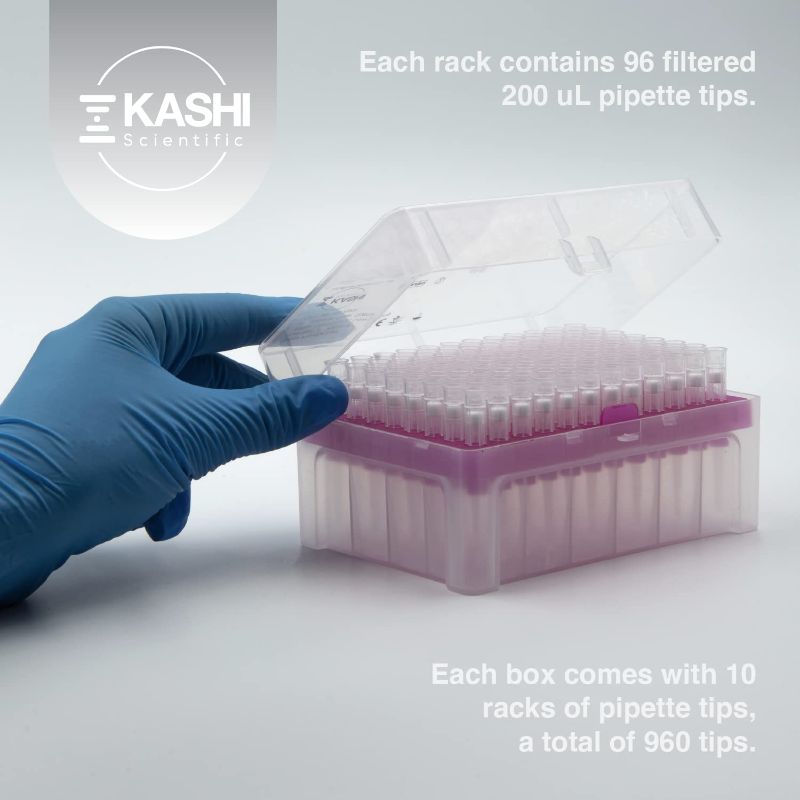 Photo 1 of Universal Filtering Racked Laboratory Pipette Tips, Sterile Dnase/Rnase Free, Pyrogen Safe 2 pack