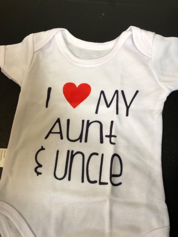 Photo 1 of baby shirt size M "i love aunt ands uncle 