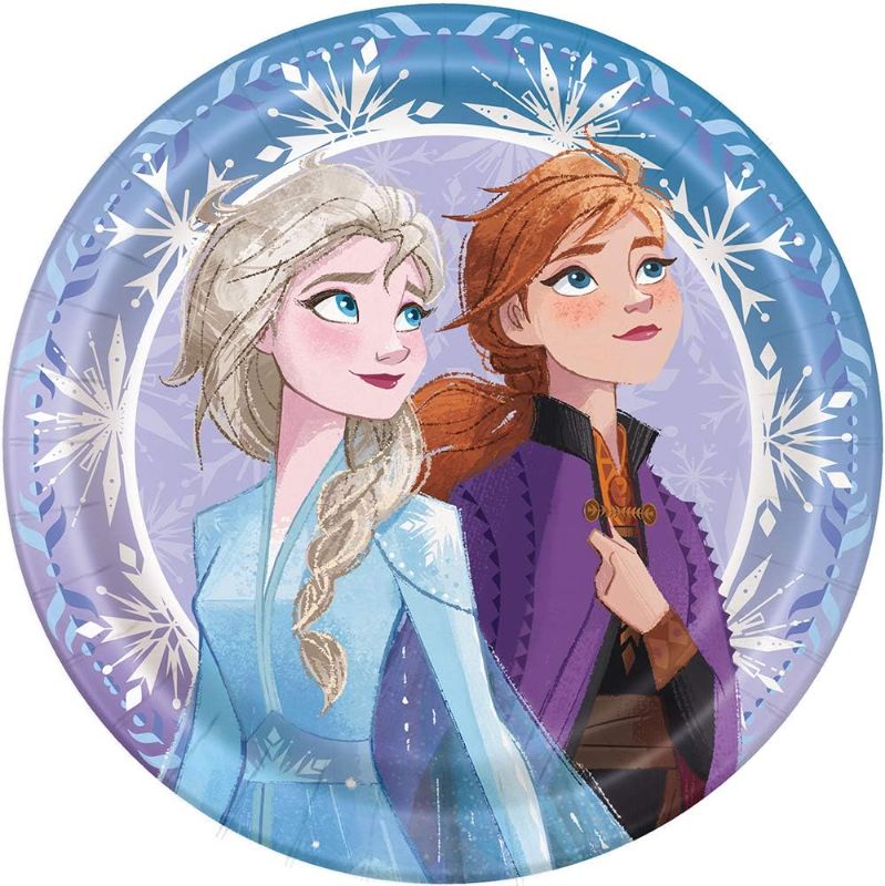 Photo 1 of 2 packl Disney Frozen 2 Round Dinner Plates - 9" (Pack of 8) - Perfect for Enchanted Parties, Unforgettable Memories & Frozen Fans
