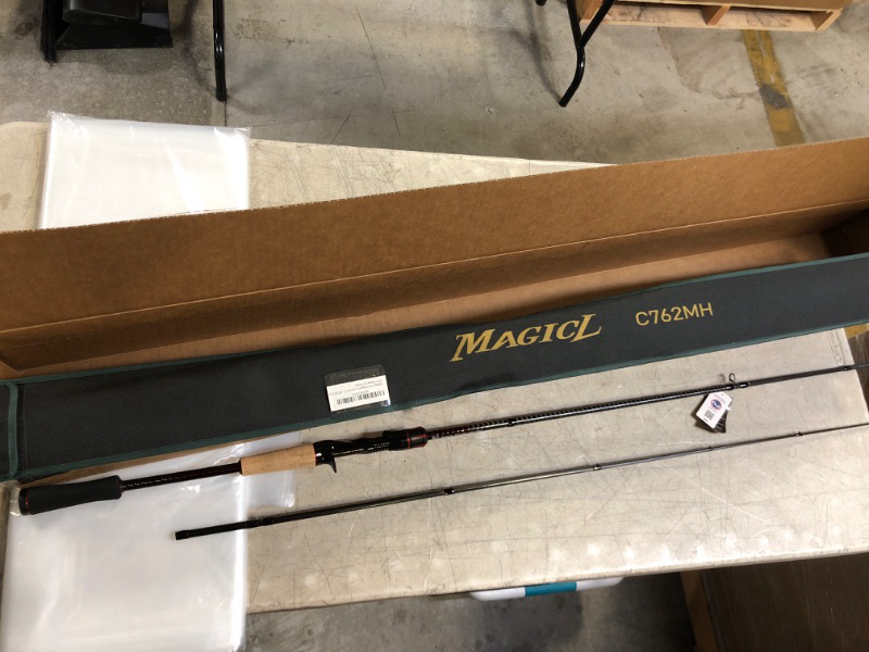 Photo 2 of HANDING Magic L Fishing Rod, Fuji O+A Ring Guides, 2-Piece BFS Spinning and Casting Rod, 30 Ton+24 Ton Carbon Fiber, for Bass, Trout, Walleye, Catfish Etc. Cast-7'6" -MH-MF-2Pcs