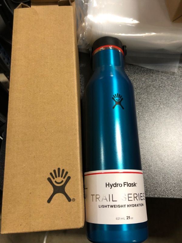 Photo 2 of Hydro Flask Trail Series Lightweight Water Bottle with Standard Flex Cap and Double-Wall Vacuum Insulation Celestine