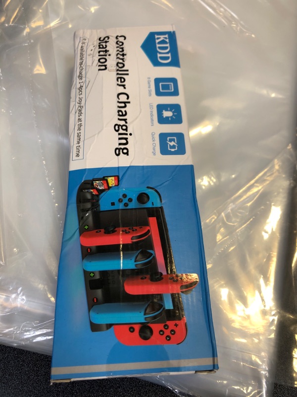 Photo 1 of KDD Switch Controller Charging Dock Station Compatible with Nintendo Switch & OLED Model Joycons, Switch Controller Charger Dock Station with Upgraded 8 Game Storage for Nintendo Switch Joycon & Games