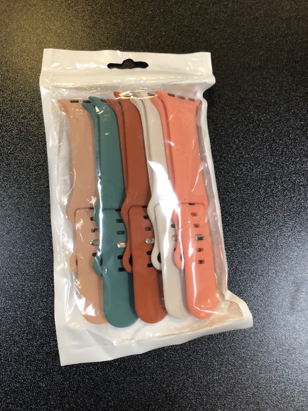 Photo 2 of Silicone Sport Band Compatible with Apple Watch Band Ultra 2/Ultra SE Series 9/8/7/6/5/4/3/2/1 38mm 40mm 41mm 42mm 44mm 45mm 49mm Women Men Cactus/Brown/Starlight/Light Orange/Milk Tea 38/40/41mm