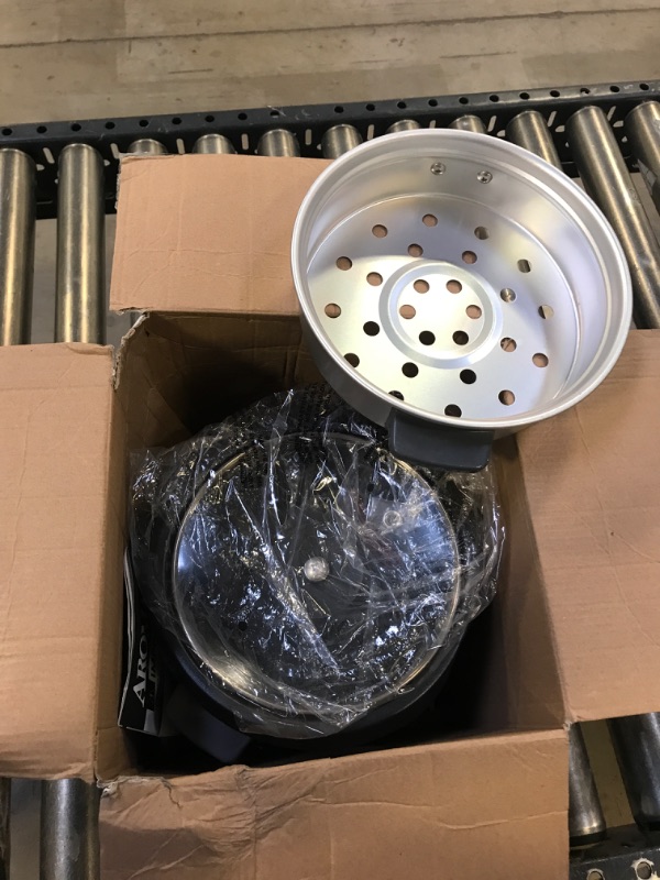 Photo 1 of 6-Cup Black Rice Cooker with Removable Steam Tray