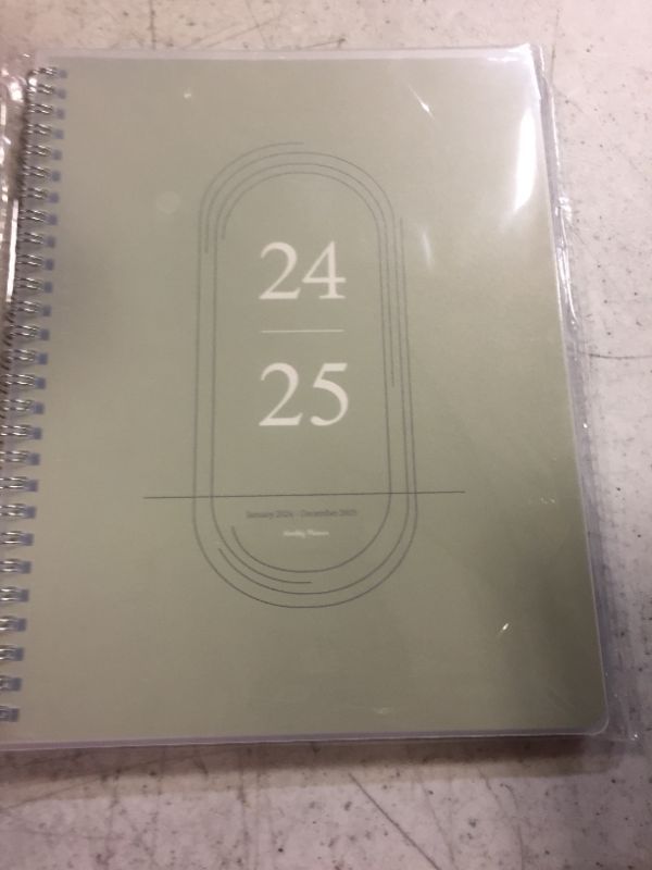 Photo 2 of Monthly Planner 2024-2025, Calendar 24 Months Planner with Flexible PVC Cover for Home,School and Office Work, 7" x 9", Jan 2024 - Dec 2025-Green Green-B5(2024-2025)