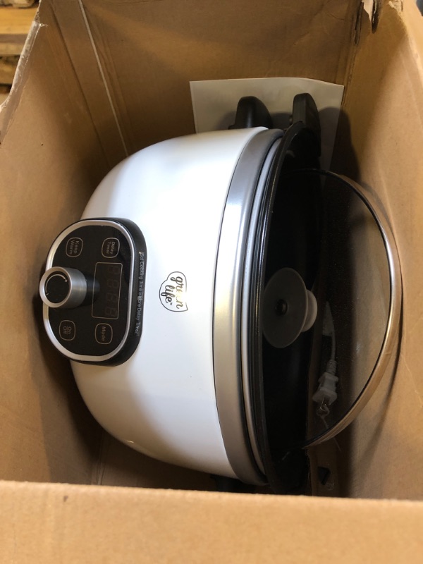 Photo 2 of  Healthy Ceramic Nonstick 6QT Slow Cooker, White 