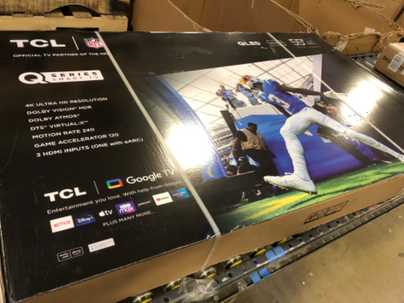 Photo 2 of TCL 55-Inch Q6 QLED 4K Smart TV with Google TV (55Q650G, 2023 Model) Dolby Vision, Dolby Atmos, HDR Pro+, Game Accelerator Enhanced Gaming, Voice Remote, Works with Alexa, Streaming UHD Television 55 inches