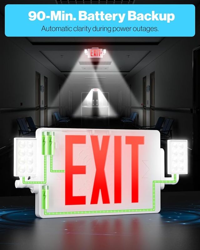 Photo 1 of  LED Exit Sign (Red), Floodlight