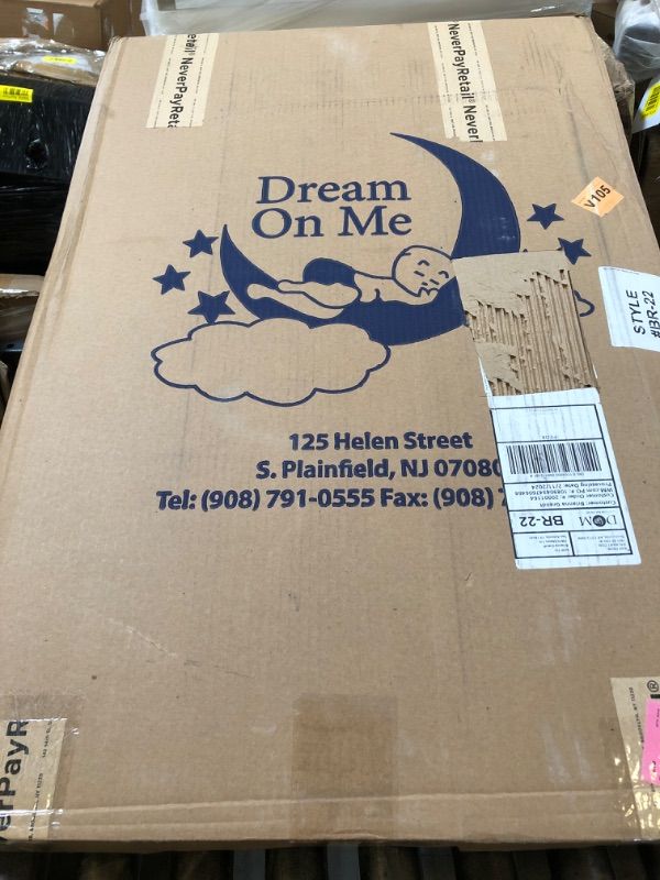 Photo 2 of Dream On Me Universal Cradle Mattress | Waterproof | 2” Fiber Core | Cradle Mattress | Greenguard Gold Certified | 36" x 18" White Check Vinyl Cover