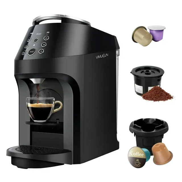 Photo 2 of 3-in-1 Coffee Maker for Nespresso, K-Cup Pod and Ground Coffee, Coffee and Espresso Machine Combo Compatible with Nespresso Capsules OriginalLine, 19 Bar Pressure Pump, Removable Water Tank
