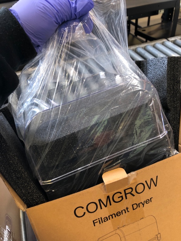 Photo 3 of 3D Printer Filament Dryer Box, Comgrow 3D Filament Storages, Keeping Filaments Dry During 3D Printing, Compatible with 1.75mm/2.85mm PLA PETG ABS Material, Filament Dehydrator, Spool Holder Black and Blue