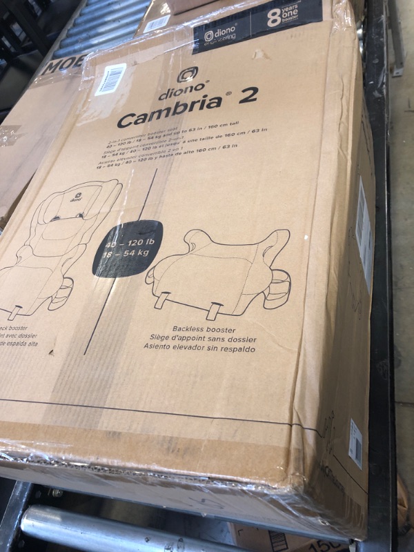 Photo 2 of Diono Cambria 2 XL 2022, Dual Latch Connectors, 2-in-1 Belt Positioning Booster Seat, High-Back to Backless Booster with Space and Room to Grow, 8 Years 1 Booster Seat, Blue NEW! Blue