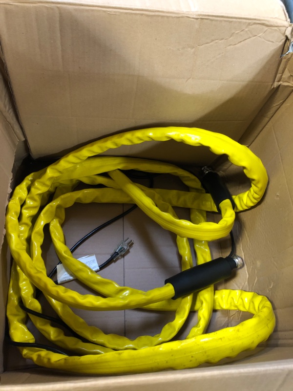 Photo 3 of 25FT Heated Drinking Water Hose for RV -40? Antifreeze Water Hose 5/8" Inner Diameter Self-Regulating with Energy Saving Thermostat Lead & BPA Free RV Water Hose 25FT Heated Water Hose-yellow