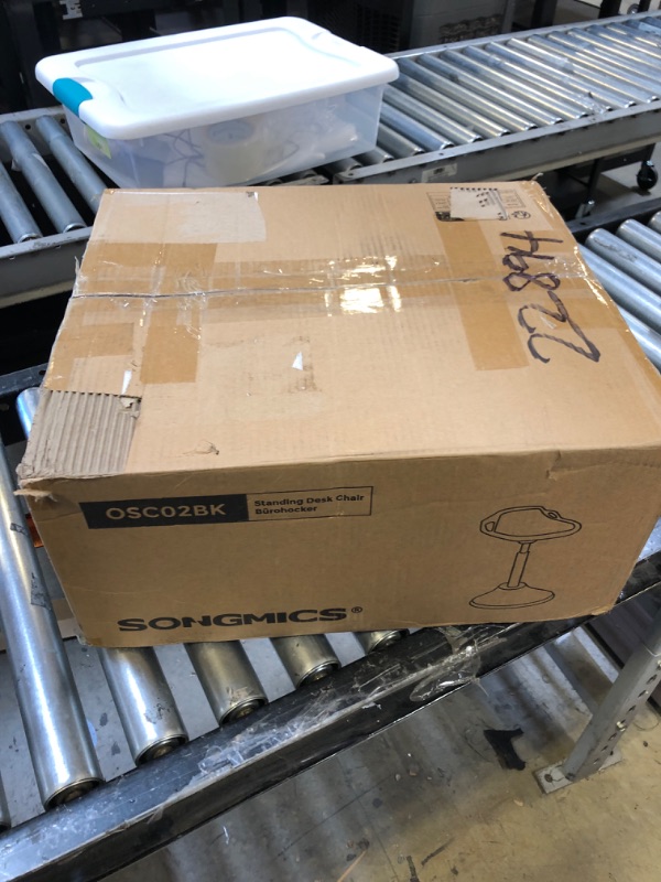 Photo 1 of SONGMICS Standing Desk Chair, Adjustable Ergonomic Standing Stool, 23.6-33.3 Inches, Swivel Sitting Balance Chair, Anti-Slip Bottom Pad, Black UOSC02BK