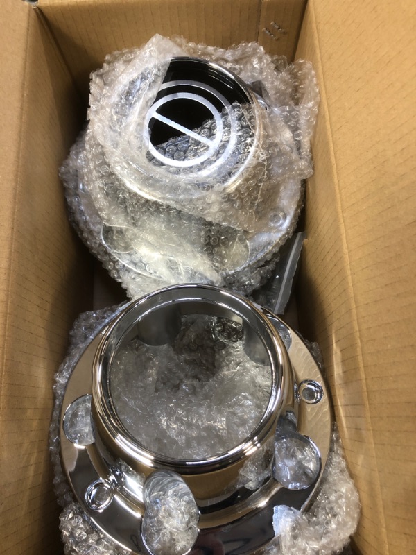 Photo 1 of BB Auto New Front Open Wheel Hub Center Cap Chrome 4wd 4 Wheel Drive Replacement for 1980-1996 Ford F150 Truck Bronco Van 4x4 Set of 4