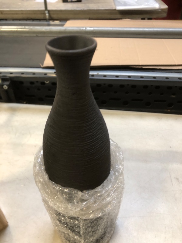 Photo 1 of 13 INCH THIN BLACK/CHARCOAL VASE