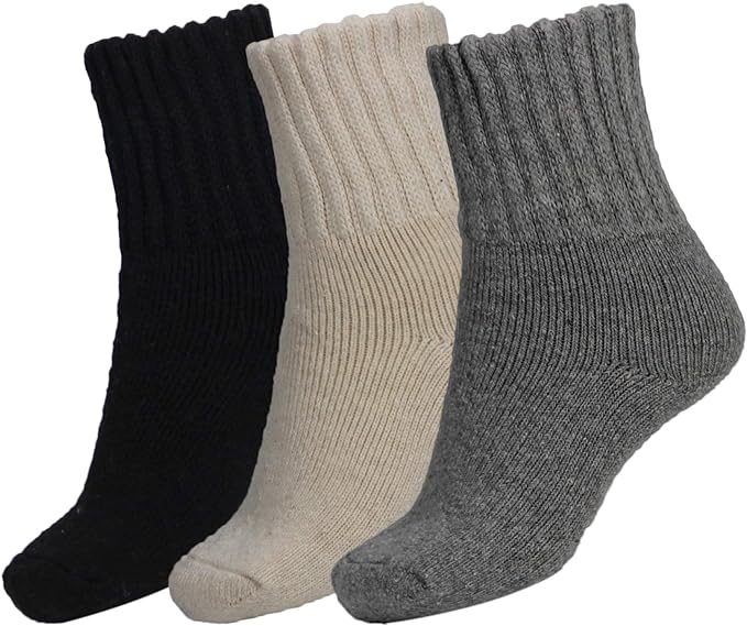 Photo 1 of Boot Socks for Women Winter Solid Thick Warm Socks Cozy Crew Socks Christmas Gift (Grey, Pink, Black)
