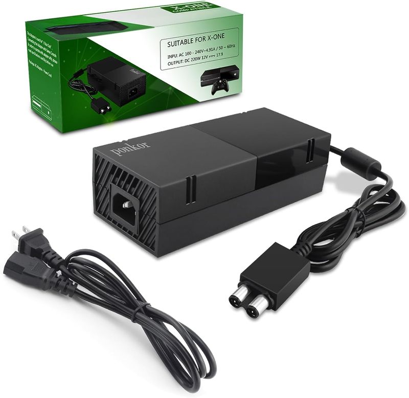 Photo 1 of Ponkor Power Supply for Xbox One, AC Cord Replacement Power Brick Adapter 100-240V Voltage Compatible with Xbox One
