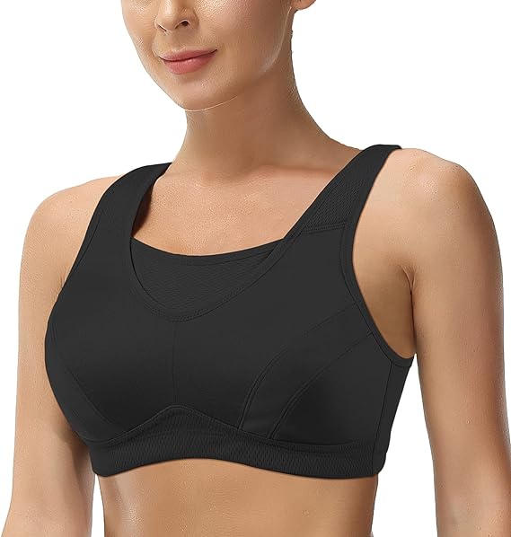 Photo 1 of 37c Women's Sports Bra High Impact Large Bust Full Coverage Workout Bras Adjustable Wirefree