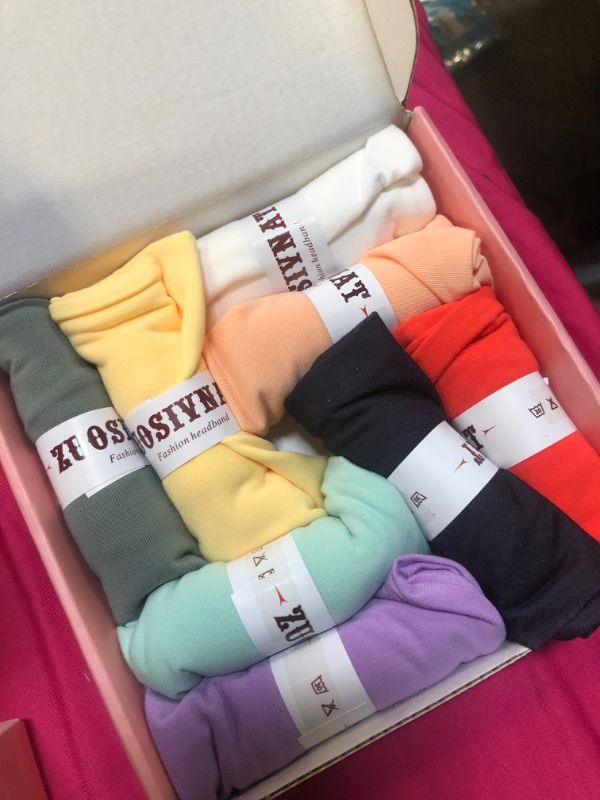 Photo 1 of 8 Pack Headbands for Women Non Slip Workout Yoga Sweat Wicking Elastic Hair Bands Running Sport Hair