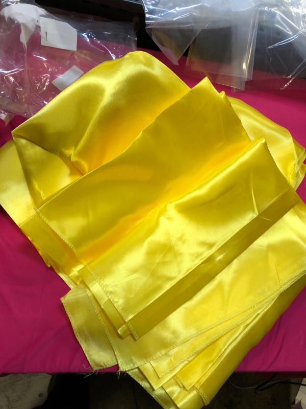Photo 2 of  Yellow Table Runners Satin Table Runner Wedding Table Runners Silk Smooth