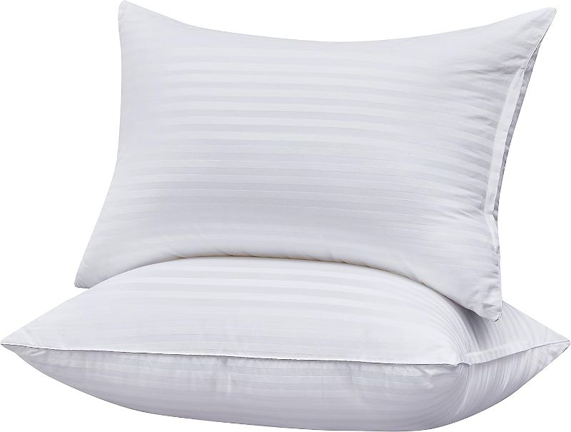 Photo 1 of Adjustable Striped Bed Pillows Queen Size Set of 2,