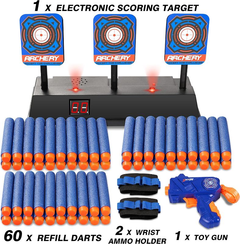 Photo 1 of Electric Scoring Auto Reset Dart Toy Gun for Nerf Guns, Shooting Toys for Age 3-6+ Years Old Kids