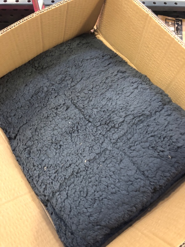 Photo 1 of dark gray fluffy blanket 
