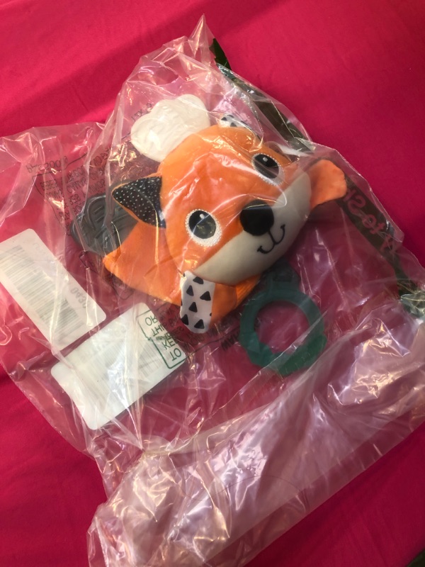 Photo 2 of Infantino Cuddly Teether, Fox Character, 3 Textured Teething Places to Soothe Sore Gums, BPA-Free Silicone, Soft Fabric Textures to Explore, Crinkle Sounds to Discover, for Babies 0M+
