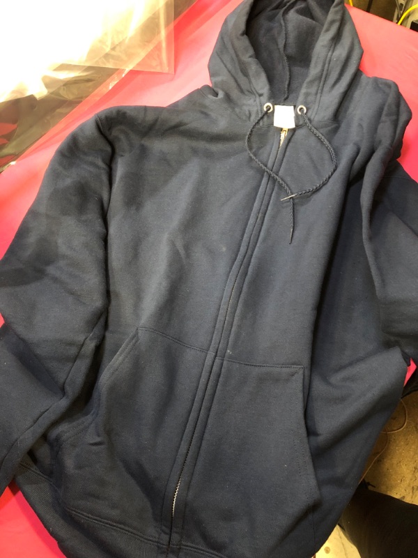 Photo 1 of Hanes Men's Hoodie, Ecosmart Fleece Full-zip Hoodie, Zip-up Hooded Sweatshirt for Men
 M 
