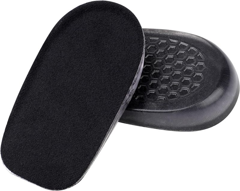 Photo 1 of  Height Increasing Insoles Soft Shoe Lifts for Uneven Legs, Shoe Lifts for Women Men 1 Inch Heel Lifts for Leg Length Discrepancy Comfort Half Foot Insoles for Heel Pain,Black