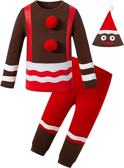 Photo 1 of Kewlent Christmas Gingerbread Costume Long Sleeve for Toddler Boys 4t 
 stained 