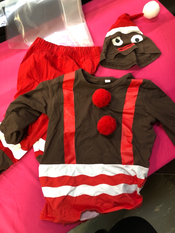 Photo 2 of Kewlent Christmas Gingerbread Costume Long Sleeve for Toddler Boys 4t 
 stained 