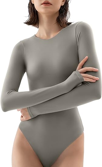 Photo 1 of  Women's Crew Neck Long Sleeve Bodysuit Second-skin Fee  s 