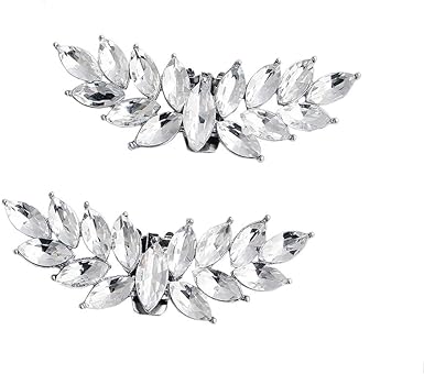 Photo 1 of  Elegant Women's Rhinestone Butterfly Shoe Clips Bridal Wedding Party Crystal Shoes Buckles