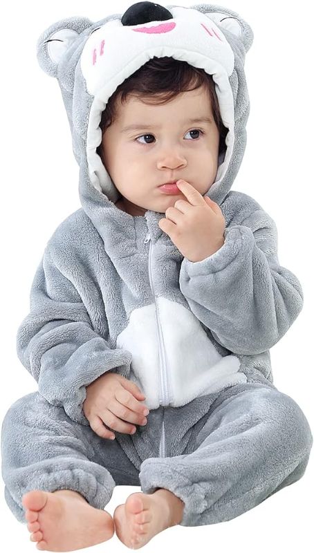 Photo 1 of BJWEO Cute Baby Girl Boy Animal Christmas Outfit Halloween Costume, Newborn Infant Toddler Winter Onesie Pajamas Cosplay 30-36 
