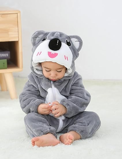 Photo 1 of BJWEO Cute Baby Girl Boy Animal Christmas Outfit Halloween Costume, Newborn Infant Toddler Winter Onesie Pajamas Cosplay 30-36 
