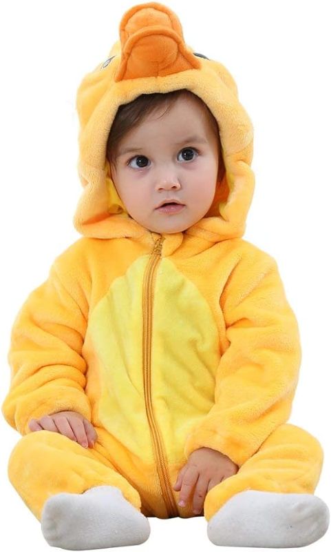 Photo 1 of MICHLEY Unisex Baby Animal Costume Winter Autumn Flannel Hooded Romper Cosplay Jumpsuit 18-24
